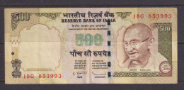 INDIA  -  2009  500 Rupees Circulated Banknote As Scans - India
