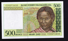 Madagascar 500 Francs Year ND (1994) P75b With Security Thread UNC - Madagaskar