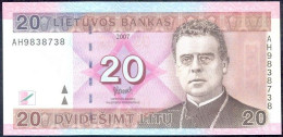 CIS Banknotes Lithuania Lithuania 20 Lit 2007 UNC. - Lithuania