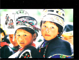 ► Costume Clothes Enfants PROVINCE De LHOBA. Chine China  Carte Maximum Card 1999 - Maximumkarten