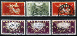 SALE !! 50 % OFF !! ⁕ Switzerland 1919 ⁕ PAX Peace Contract Mi.146/148 ⁕ 6v Used - Oblitérés