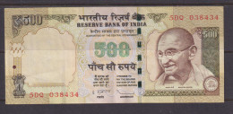 INDIA  -  2012  500 Rupees Circulated Banknote As Scans - India