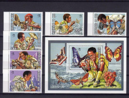 Mali 1995, Scout, Butterflies, Mushrooms, 6val +BF - Unused Stamps