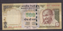 INDIA  -  2013  500 Rupees Circulated Banknote As Scans - India