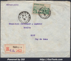 FRANCE N° 301 SEUL SUR LETTRE RECOMMANDEE POUR GIAT DE PARIS DU 03/06/1935 - Storia Postale