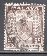 Malaysia Negri Sembilan 1935 Single 5c Stamp From The Definitive Set In Fine Used. - Negri Sembilan