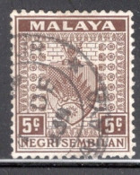 Malaysia Negri Sembilan 1935 Single 5c Stamp From The Definitive Set In Fine Used. - Negri Sembilan