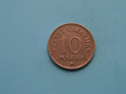 1925 - 10 Marka ( Uncleaned Coin / For Grade, Please See Photo ) ! - Estonia