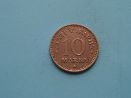 1925 - 10 Marka ( Uncleaned Coin / For Grade, Please See Photo ) ! - Estonie
