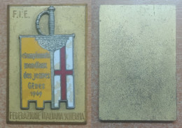 AC - WORLD JUNIOR FENCING CHAMPIONSHIPS GENOVA ITALY 1969 MEDALLION - Fechten