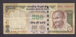 INDIA  -  2014  500 Rupees Circulated Banknote As Scans - India
