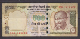 INDIA  -  2015  500 Rupees Circulated Banknote As Scans - India