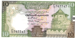 SRI LANKA 10 RUPEES VF 01.01.1987  F10 767747 - Sri Lanka