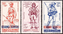 Détail De La Série Défense De L'Empire ** Kouang-Tcheou N° 135 à 137 - 1941 Défense De L'Empire