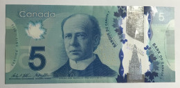 Canadá Banknote Polymer 5 Dollars, 2013, Ottawa, P 106, AU. - Kanada