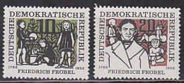 Friedrich Fröbel Pädagoge Gründer Der Kindergärten  Germany  DDR 564/65 ** - Ungebraucht