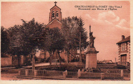 CHATEAUNEUF LA FORET, MONUMENT AUX MORTS ET L EGLISE REF 11288 CHE - Chateauneuf La Foret