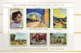 Suede (1969)  - BF Peintre Ivan Agueli -  Neufs** - MNH - Blocks & Kleinbögen