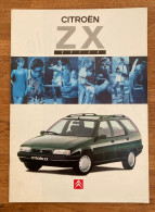 VIEUX PAPIERS - DOCUMENT PUBLICITAIRE CITROEN ZX BREAK - 1994 - - Voitures