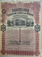 Barcelona Traction Light & Power - Une Action (1932) - Industry