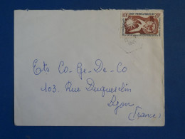 DC2 ST PIERRE  MIQUELON   BELLE LETTRE 1959    A LYON FRANCE +N°358  20F +AFF.HEXAGONAL  INTERESSANT++ - Storia Postale