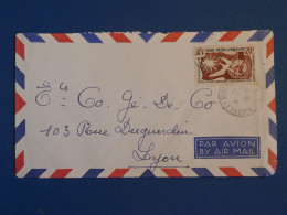 DC2 ST PIERRE  MIQUELON   BELLE LETTRE 1960   A LYON FRANCE +N°358  25F +AFF.HEXAGONAL  INTERESSANT++ - Briefe U. Dokumente