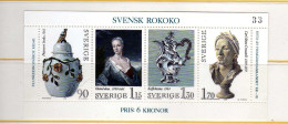 Suede (1979)  - BF Epoque Rococo Suedoise  -  Neufs** - MNH - Blocs-feuillets