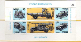 Suede (1980)  - BF  Histoire De L'Automobile  Suedoise  -  Neufs** - MNH - Blocks & Sheetlets