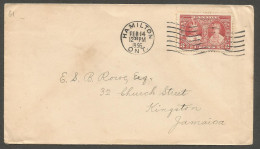 1936 Cover 3c Silver Jubilee Hamilton Ontario To Jamaica - Histoire Postale