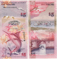 BERMUDA  5 Dollars P58a  2009  (Blue Marlin + Somerset Bridge At  Back )  UNC - Bermuda