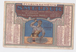 Etablissements Smeldur Rue Lafayette Paris Calendrier De Poche 1922 Cordonnier Tannerie Chaussures - Petit Format : 1921-40