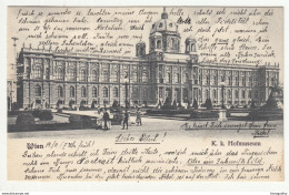 Wien Hofmuseum Old Postcard Travelled 1901 B171115 - Wien Mitte