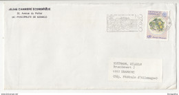Principaute De Monaco Slogan Postmark On Letter Cover Travelled 1976 To Germany - Europa CEPT Stamp B190922 - Cartas & Documentos