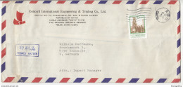 Concord International Engineering Company Air Mail Letter Cover Travelled 197? To Germany B190922 - Cartas & Documentos