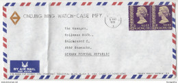 Cheung Hing Watch-Case Mfy, Company Air Mail Letter Cover Travelled 1979 To Germany B190922 - Covers & Documents