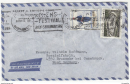 George C. Zervos & Sons 2 Company Air Mail Letter Covers Travelled 1966 To Germany B190922 - Briefe U. Dokumente