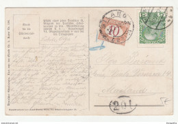 Postage Due - Porto Stamp Segnattase Milano On Deutsche Schullverein Propaganda Postcard 1912 B190715 - Postage Due