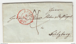 Switzerland, Letter Travelled 1847 Bern Pmk B180710 - 1843-1852 Timbres Cantonaux Et  Fédéraux