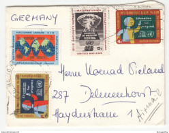 UN Multifranked Small Letter Cover Travelled To Germany B180710 - Briefe U. Dokumente