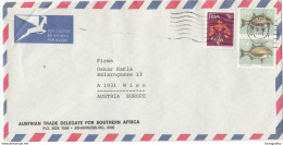 Austrian Trade Delegate Company Air Mail Letter Cover Travelled 1976 To Austria B180601 - Cartas & Documentos