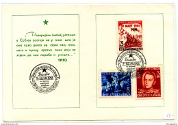 Yugoslavia, Ten Years Of Uprising In Serbia Special Card 1951 Valjevo B180702 - Maximum Cards