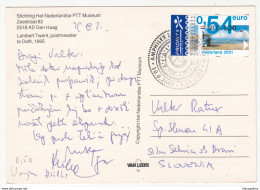 Netherlands, Amphilex Postmark On Delft Postmaster Lambert Twent Postcard Travelled 2002 B180625 - Cartas & Documentos