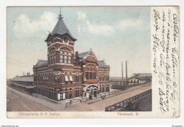 Cincinnati Pennsylvania R. R. Station Old Postcard Travelled 1906 To Petrinja Hrvatska B190920 - Cincinnati