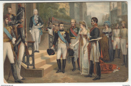 Napoléon Et La Reine De Prusse à Tilsit, Painting By Louis Nicolas François Gosse Old Postcard Unused B181020 - History