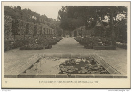 Barcelona Jardines Laribal Old Unused Postcard Exposicion Internacional De Barcelona 1929 Bb151020 - Barcelona