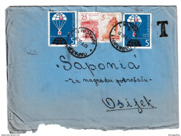 Yugoslavia, Letter Cover Taxed Posted 1964 Paraćin To Osijek B201110 - Lettres & Documents