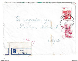 Yugoslavia, Letter Cover Registered Posted 1964 Senta To Osijek B201110 - Lettres & Documents