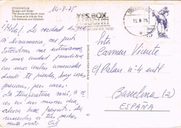 51975. Postal Aerea STOCKHOLM (Sverige) Suecia 1975. Vista General Poblacion - Cartas & Documentos