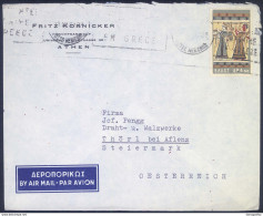 Greece, Fritz Kornicker Company Airmail Letter Cover Travelled 1961 B170410 - Lettres & Documents