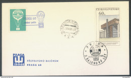 Czechoslovakia, Baloon Post Travelled 1968 Šlapanice V Čechach Pmk B170410 - Luftpost